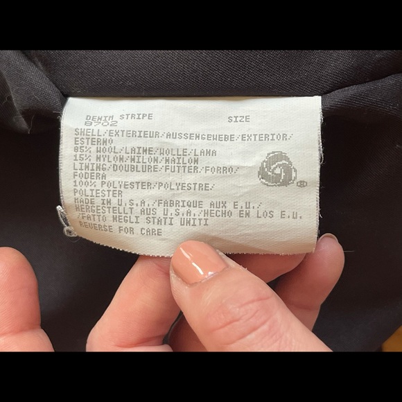 80 Vintage Woolrich Blue Wool Tapestry Blanket Coat - Picture 5 of 12